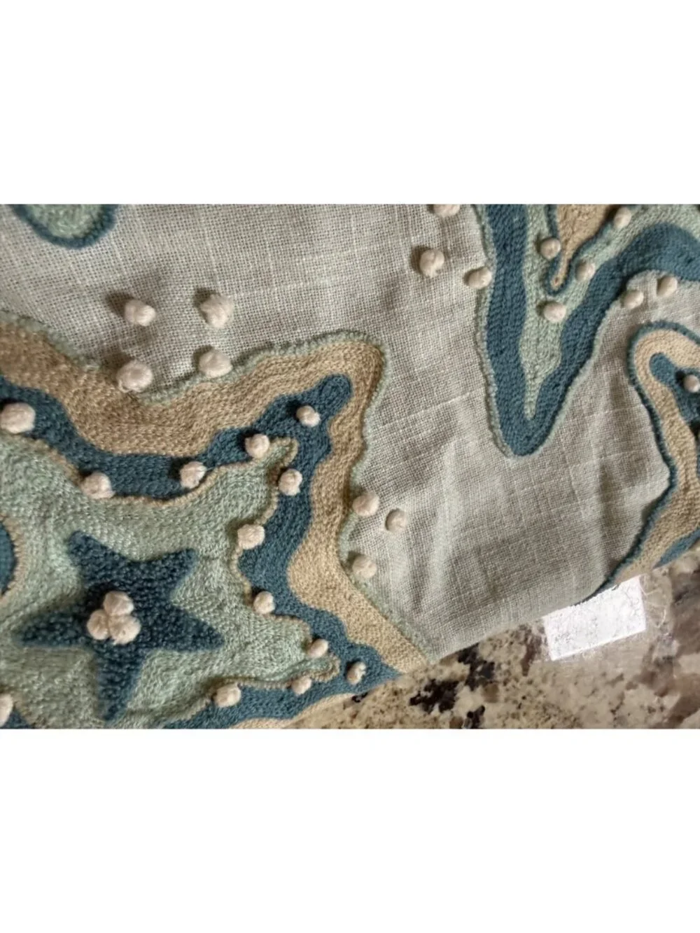 2 Sigrid Olsen Home Coastal Starfish Embroidered Throw Pillow Covers Nautical
